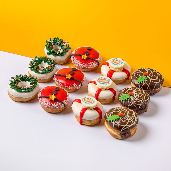 Weihnachten Partybox XL - 60 Mini-Donuts