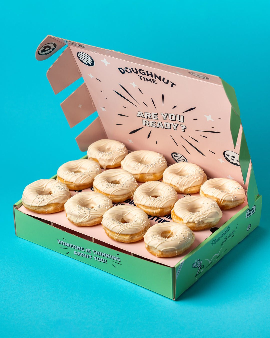 Boîte-cadeau Mini-Donut de mariage (végétalien)