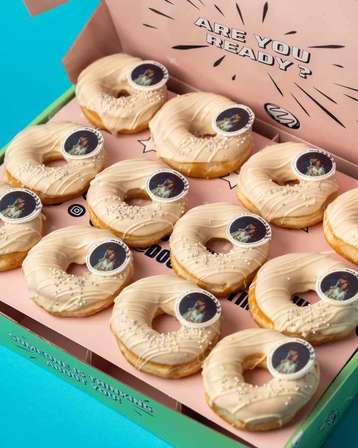 Boîte-cadeau Mini-Donut de mariage (végétalien)