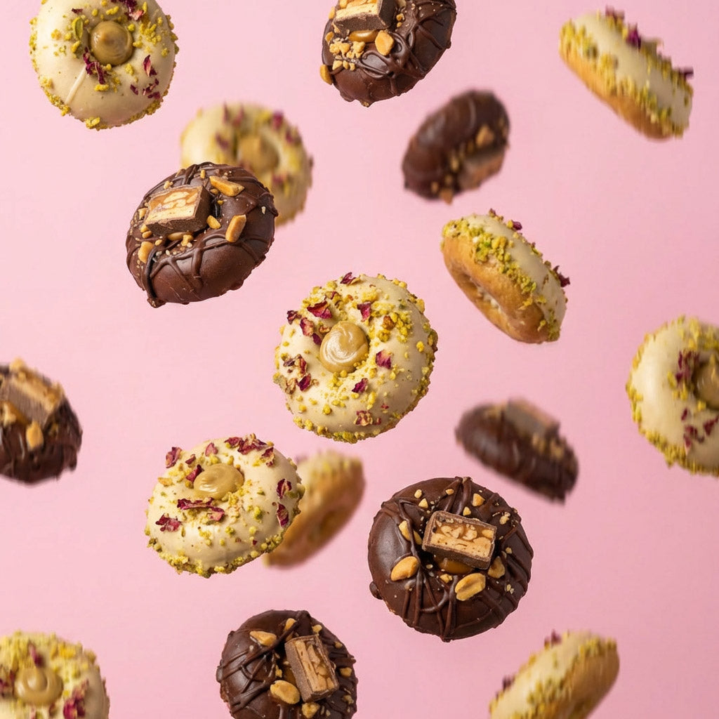 "Baked Chocolate-Pistachio" gluten-friendly mini cake doughnut gift box (12 pieces)