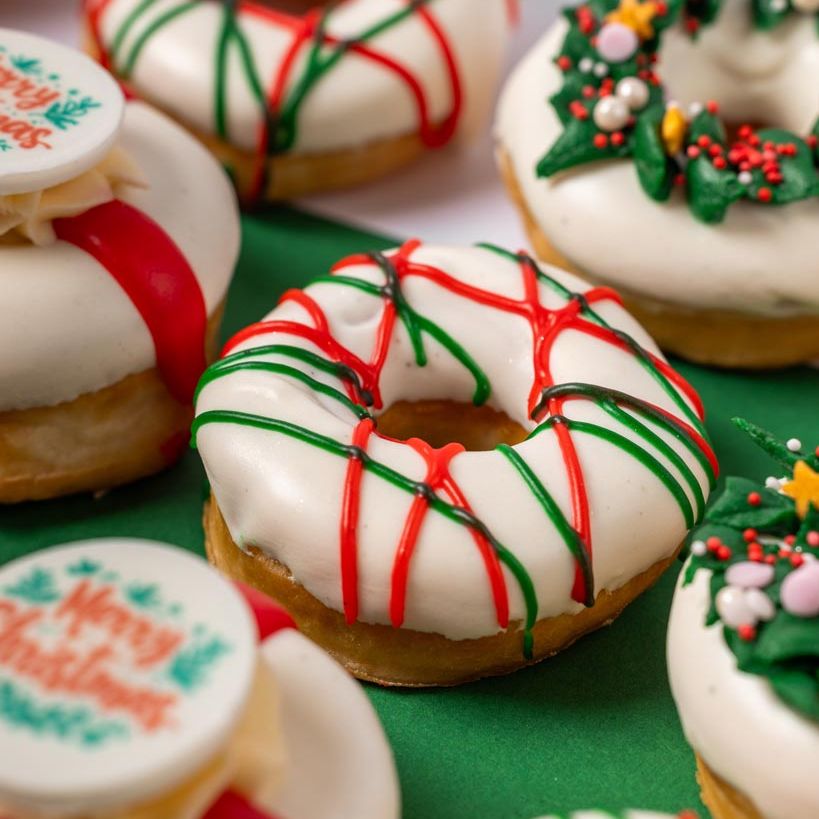 "Vegan Christmas" Mini-Donut Geschenkbox (VG)