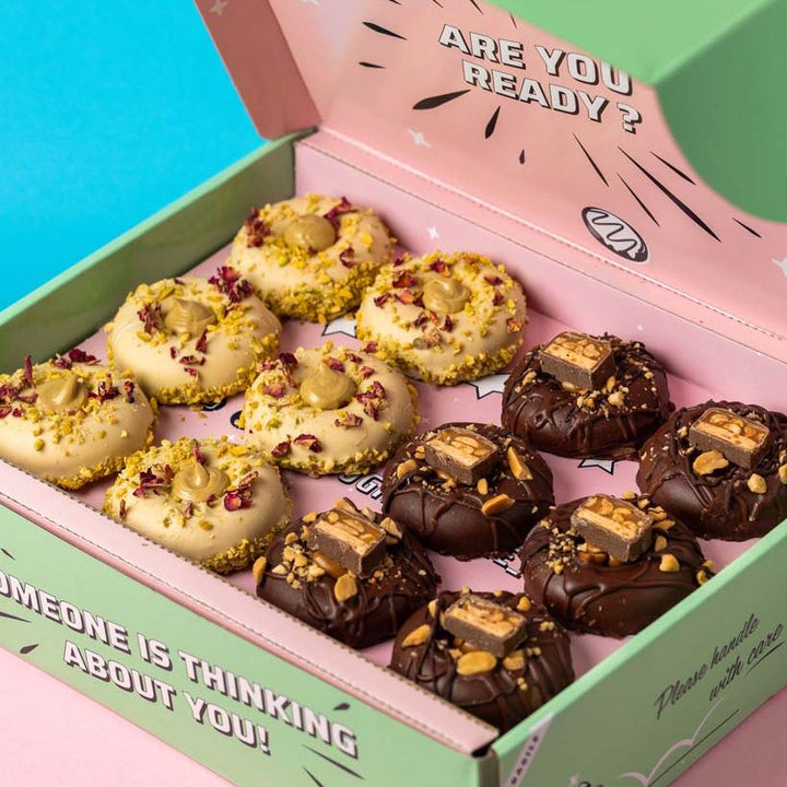 "Baked Chocolate-Pistachio" gluten-friendly mini cake doughnut gift box (12 pieces)