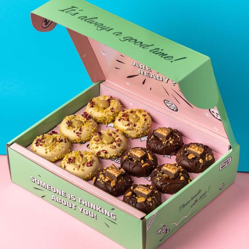 "Baked Chocolate-Pistachio" gluten-friendly mini cake doughnut gift box (12 pieces)